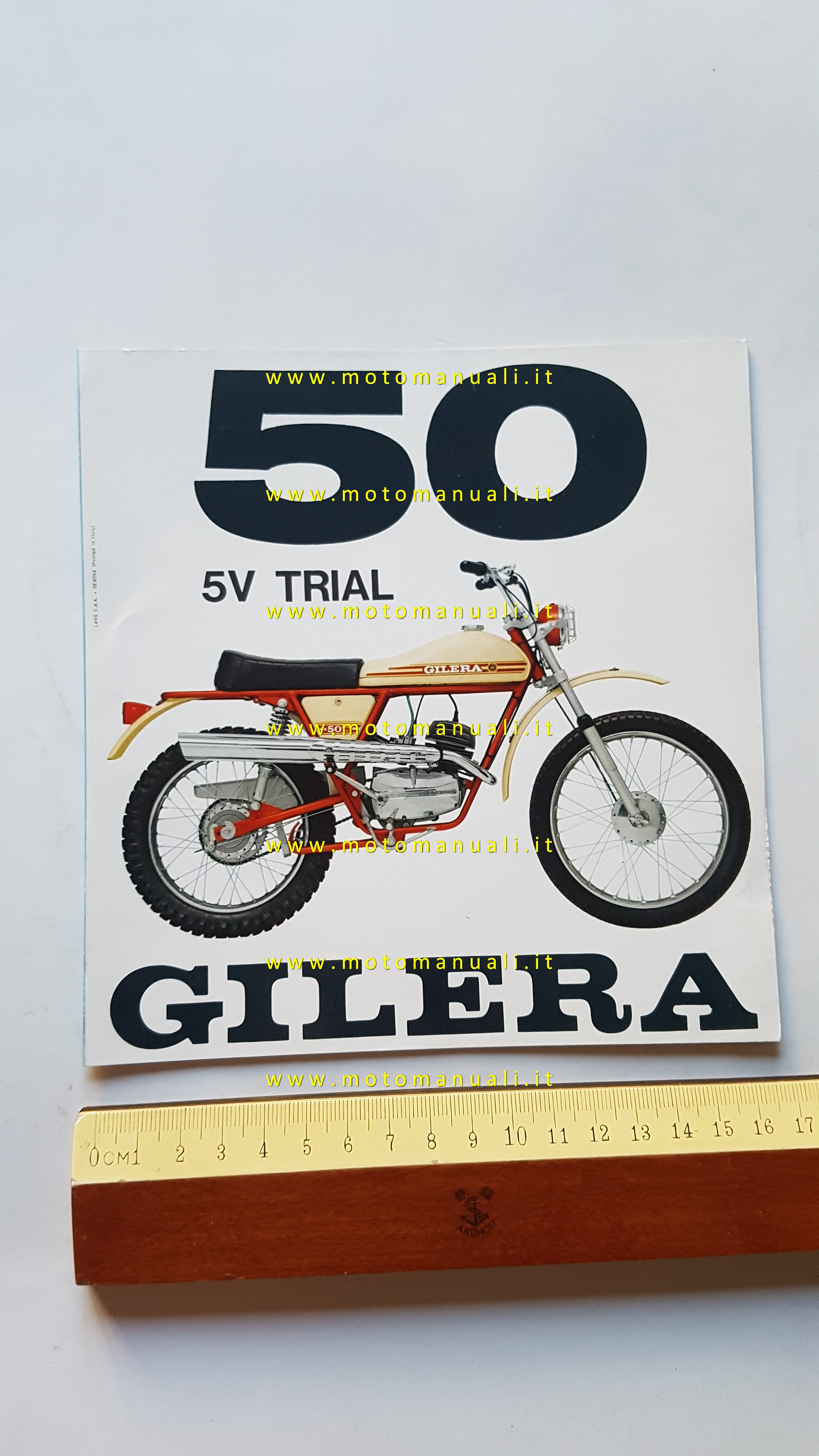  Gilera 50 5V Trial 1971 depliant originale italiano