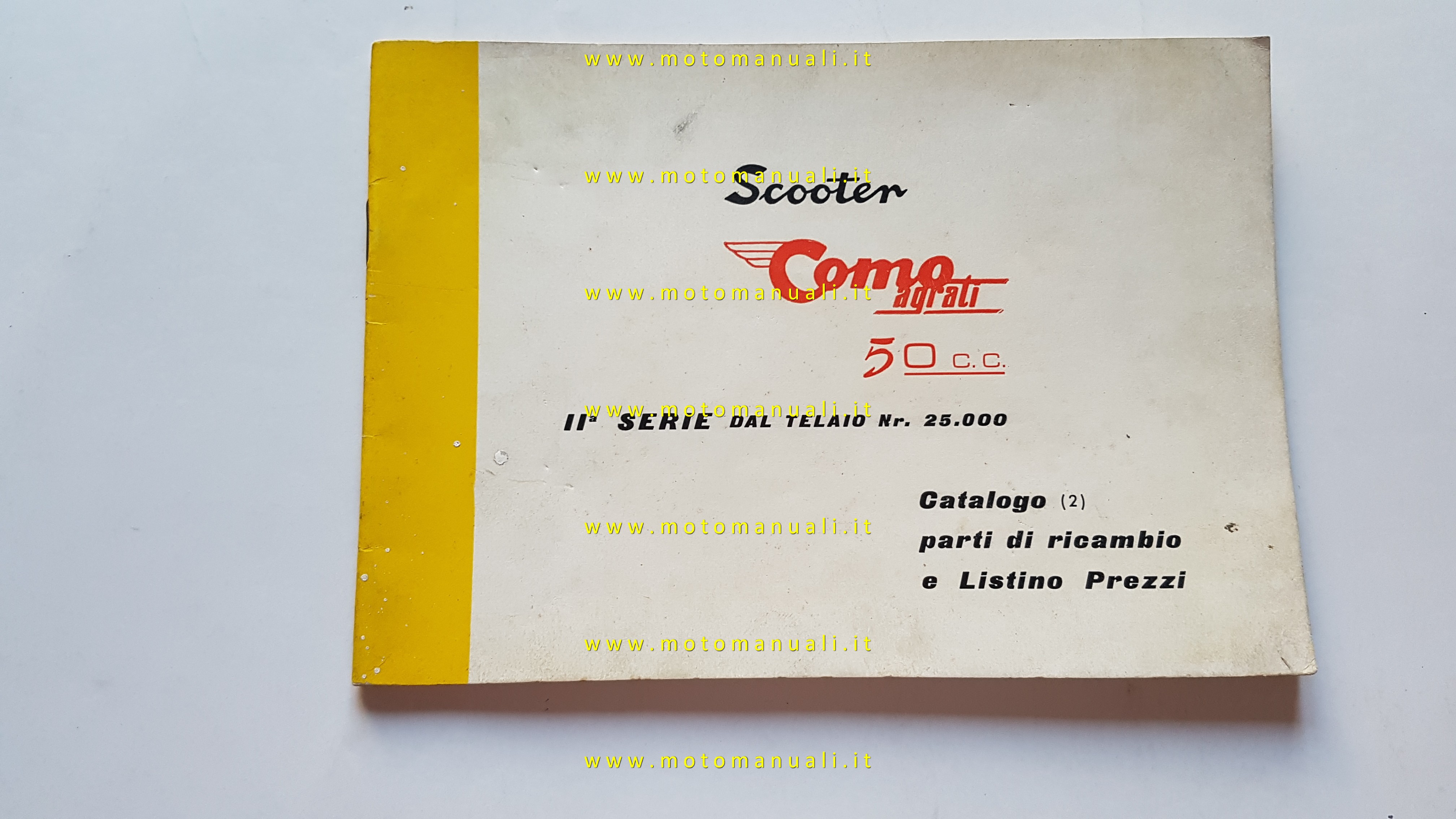 Agrati Como 50 II serie 1965 scooter catalogo ricambi originale
