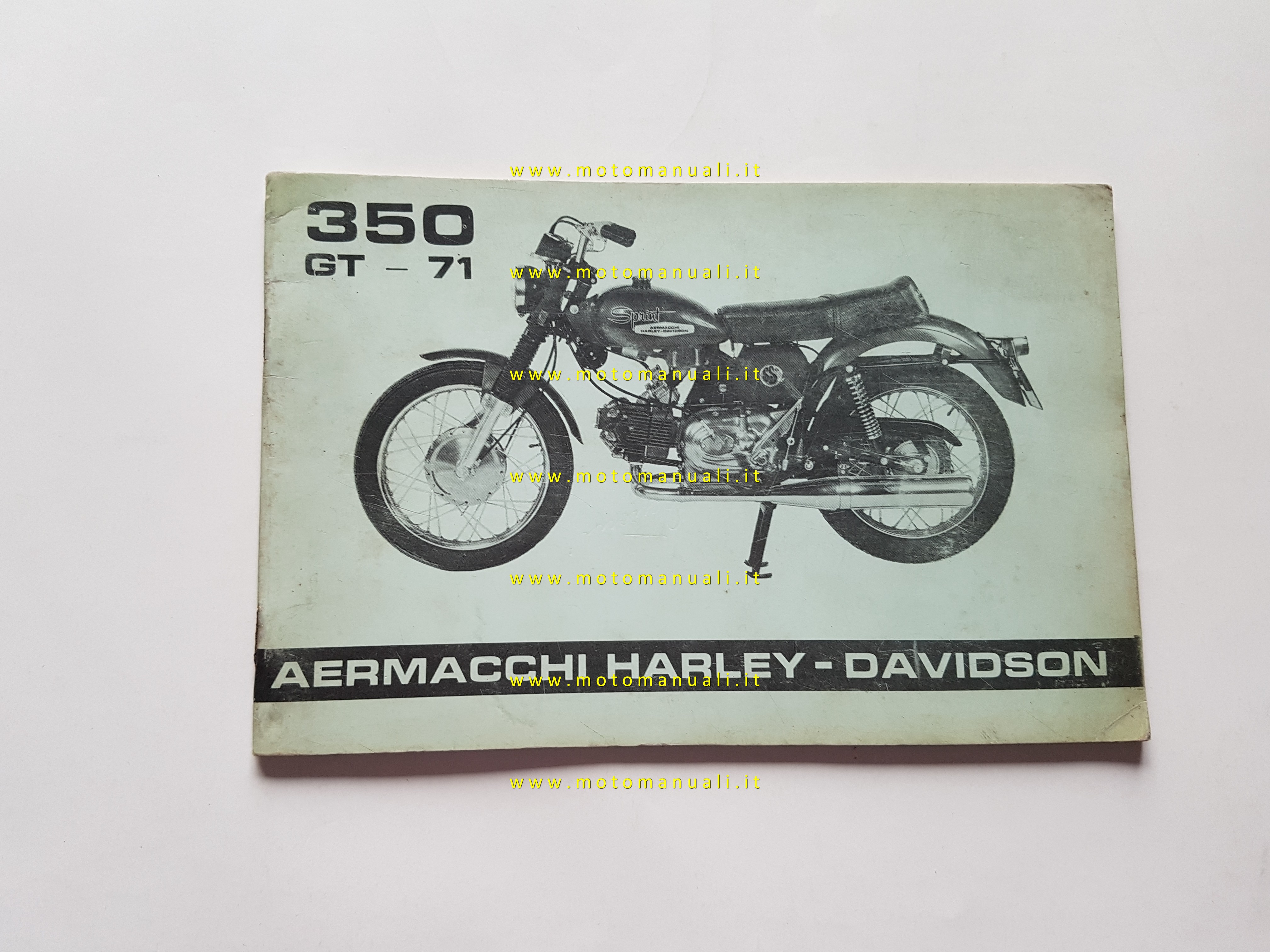 Aermacchi Harley-Davidson 350 GT 1971 manuale uso libretto italiano originale