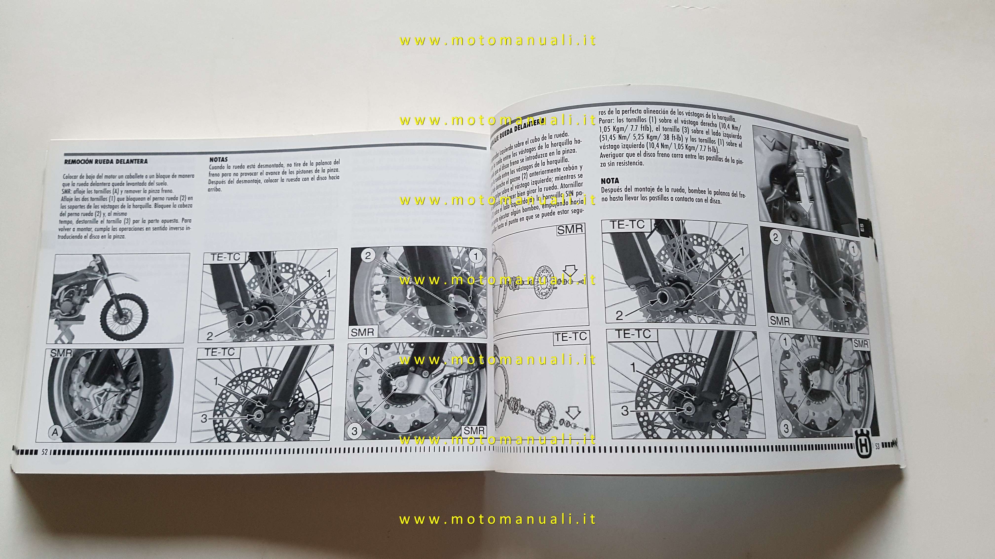 Owners manuals: Husqvarna TE TC TCX SMR 250-450-510 2008 manuale