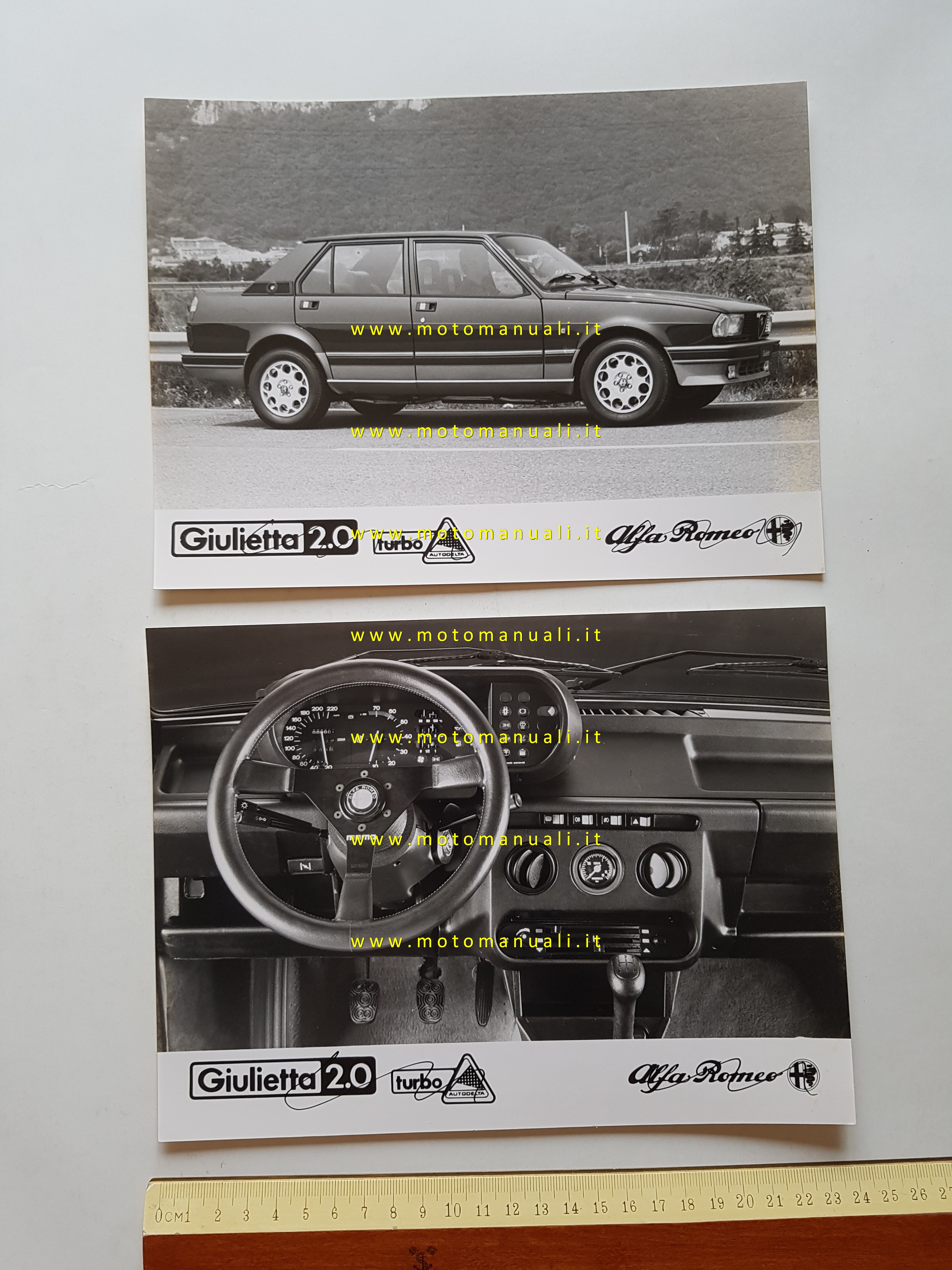 Alfa Romeo Giulietta 2.0 Turbo Autodelta 1982 2 foto cartella stampa originali