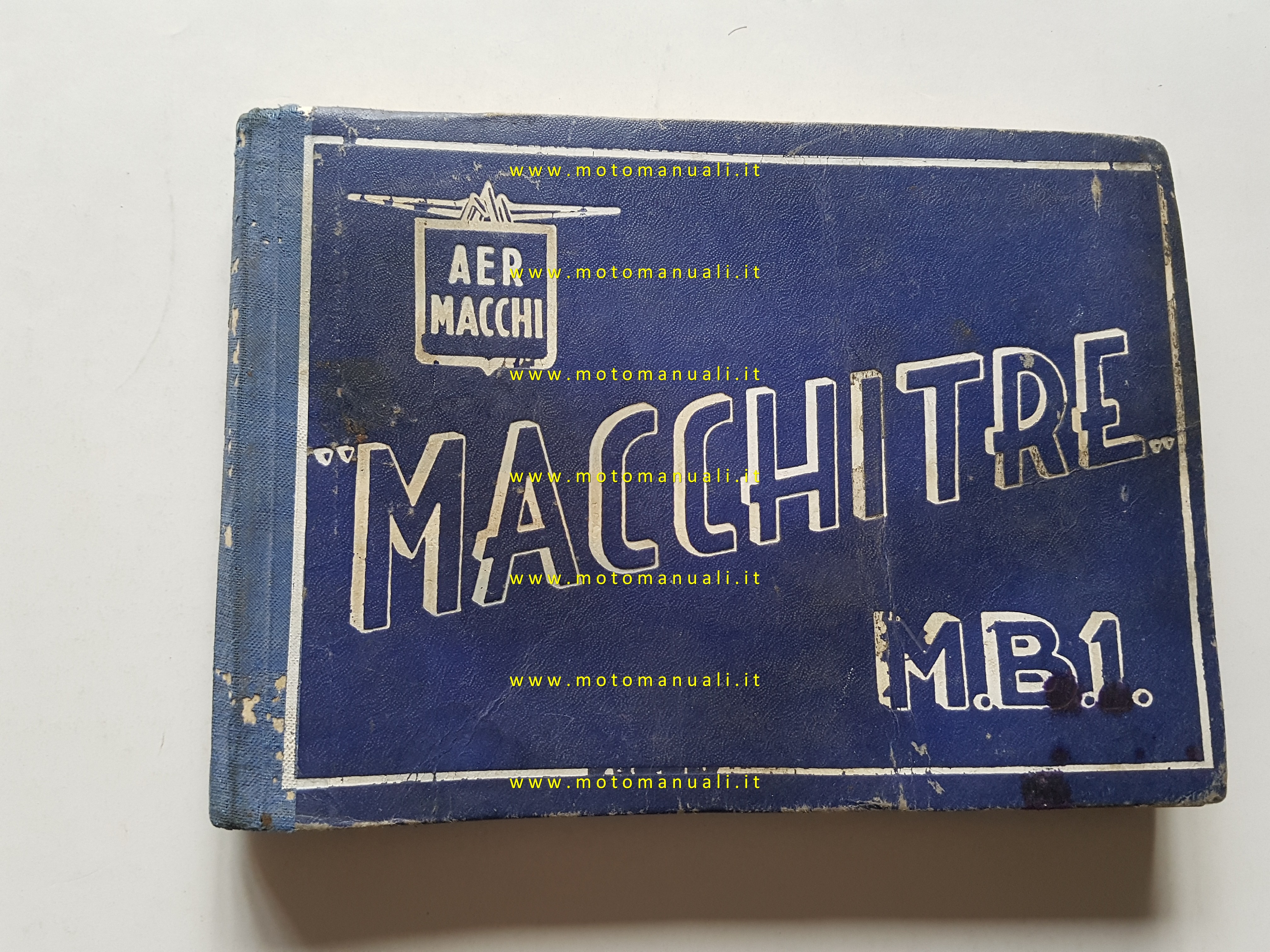 Aermacchi motocarro Macchitre MB1 con rimorchio 1946 catalogo ricambi originale