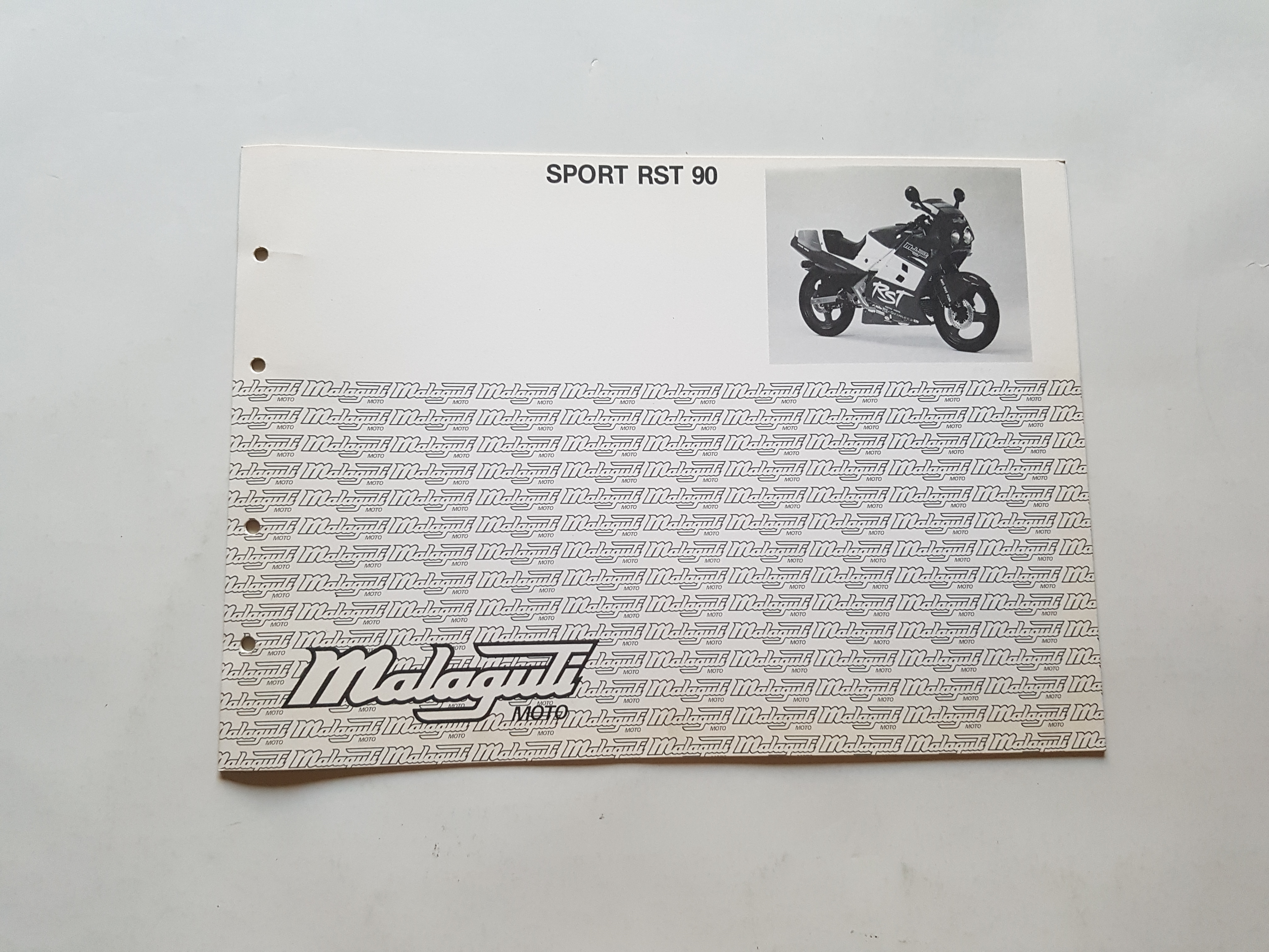 Malaguti 50 Sport RST 1990 catalogo ricambi originale Spare Parts Catalogue