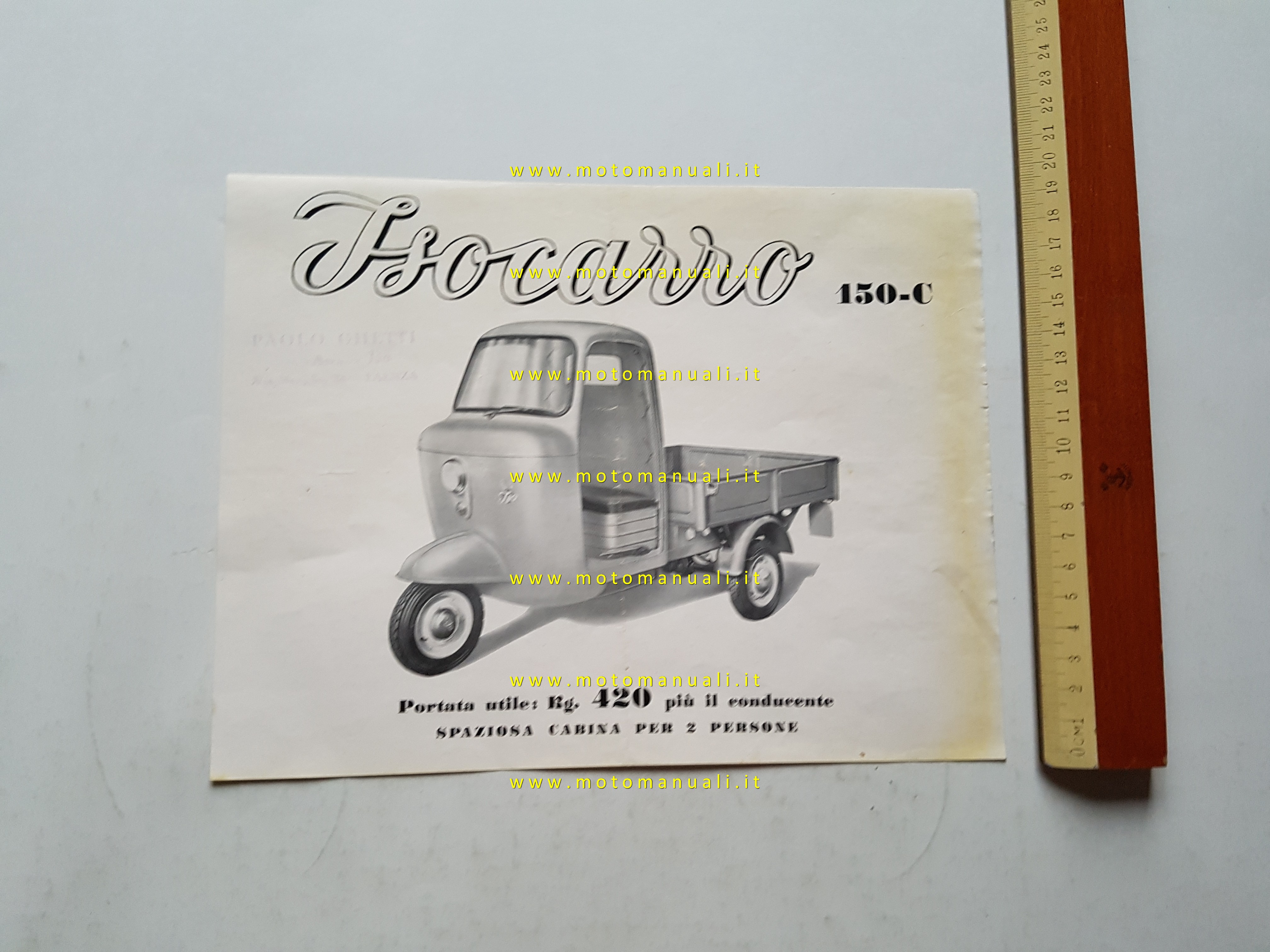 ISO Isocarro 150 C 1960 depliant originale italiano