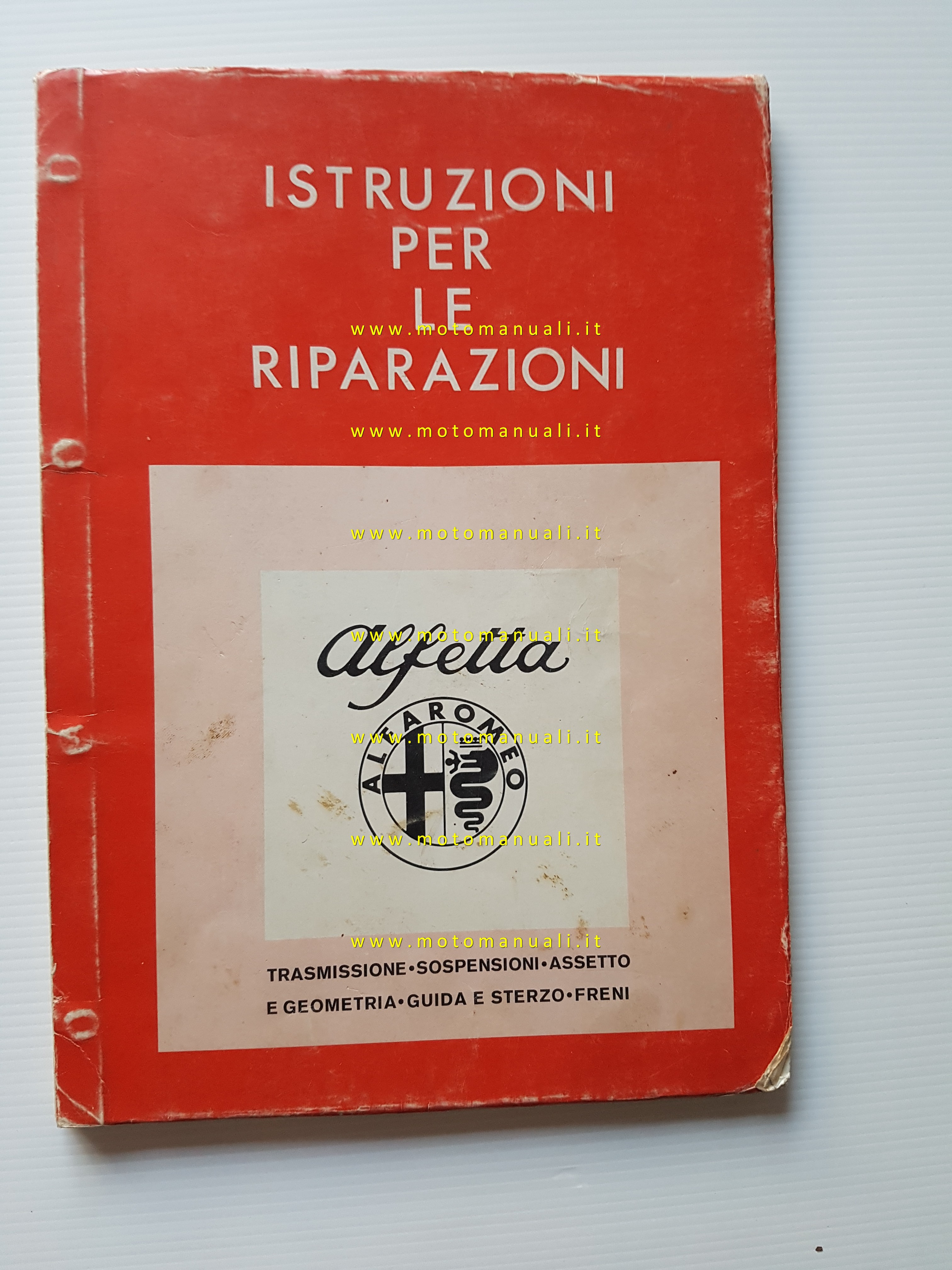 Alfa Romeo Alfetta 1979 manuale officina Trasmissione-Sospensioni originale