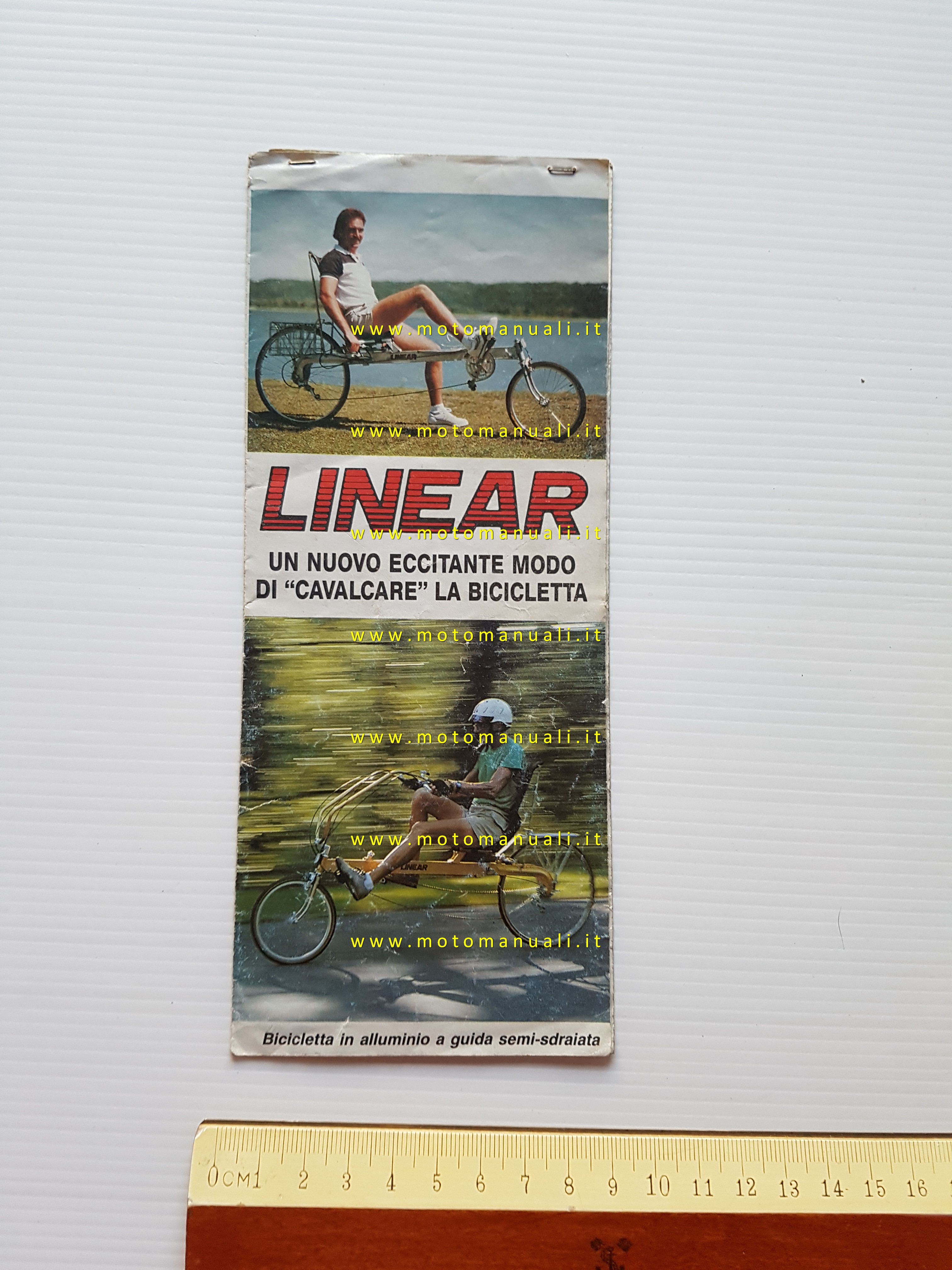 BOL Linear bicicletta turismo a guida semi sdraiata 1990 depliant originale