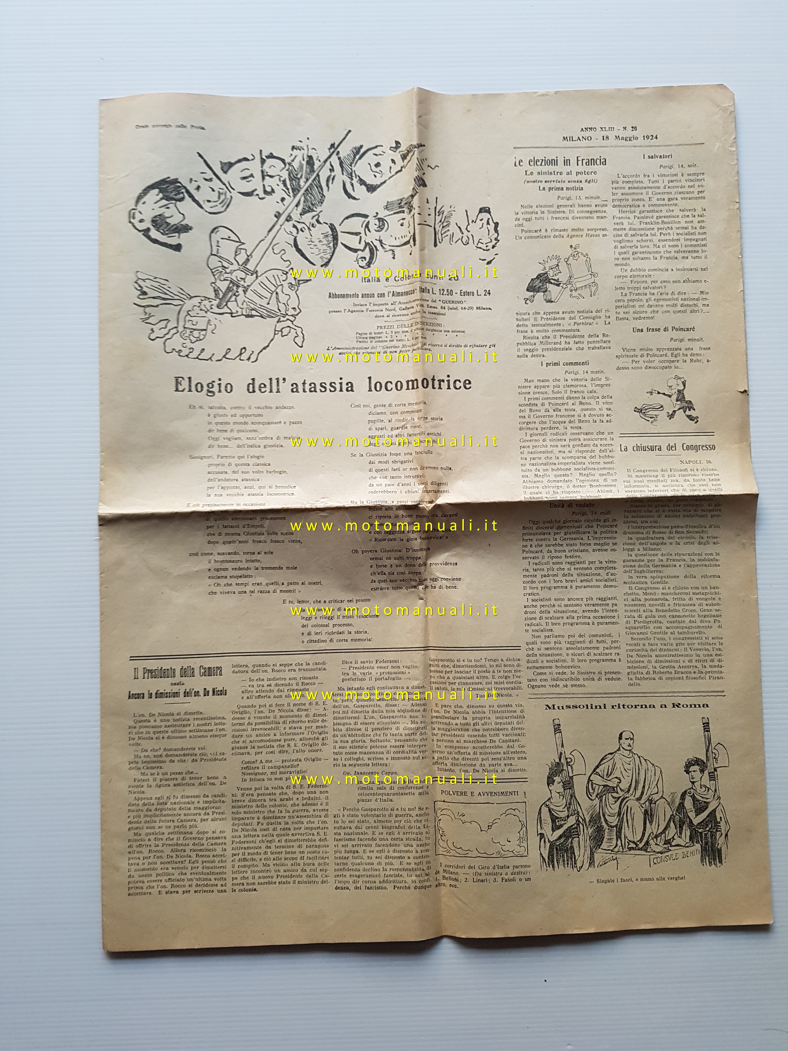 Guerin Meschino settimanale satirico 2 numeri 1924 - 1 numero 1942