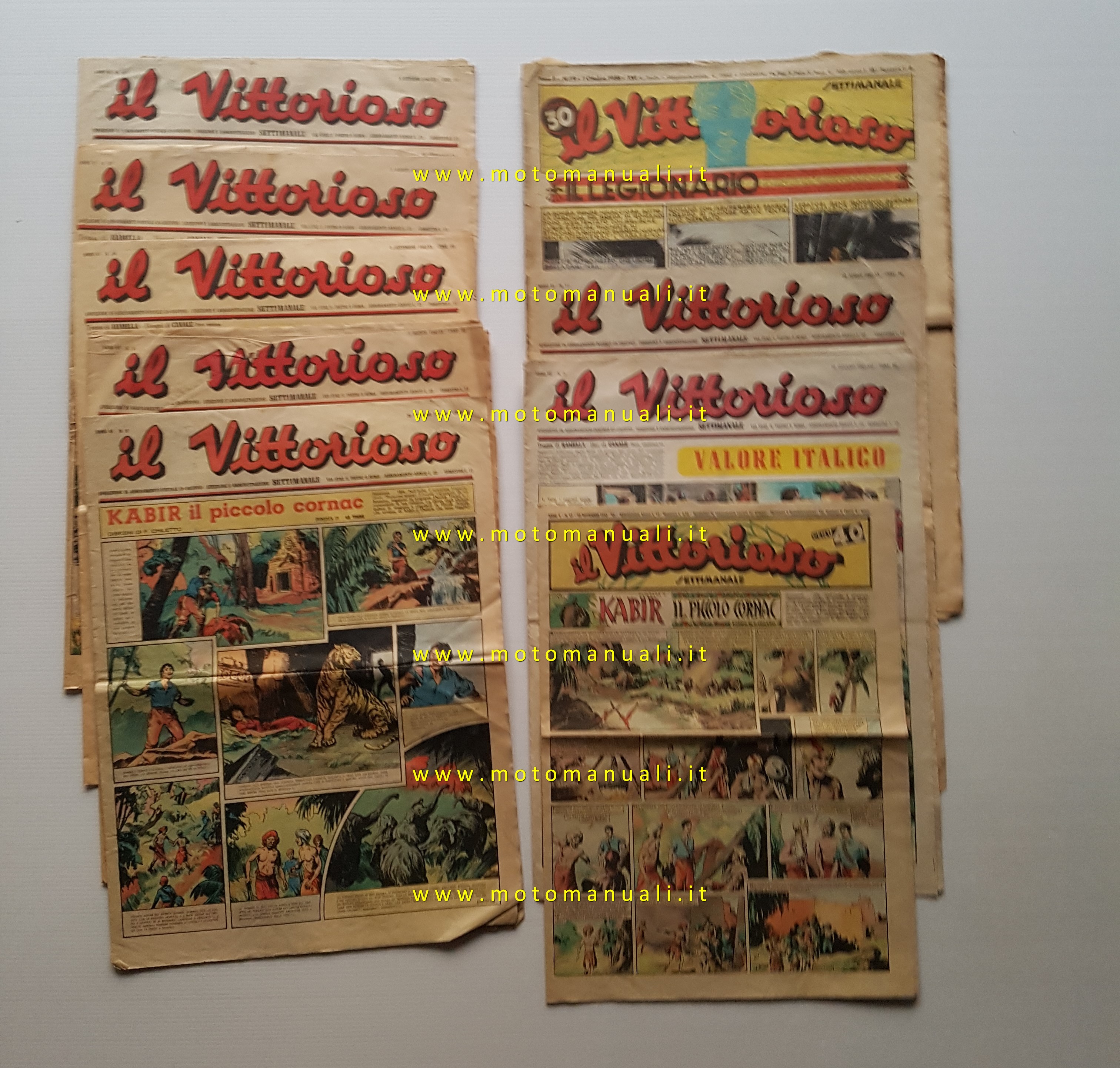 Il Vittorioso settimanale fumetti lotto 9 numeri 1938-43