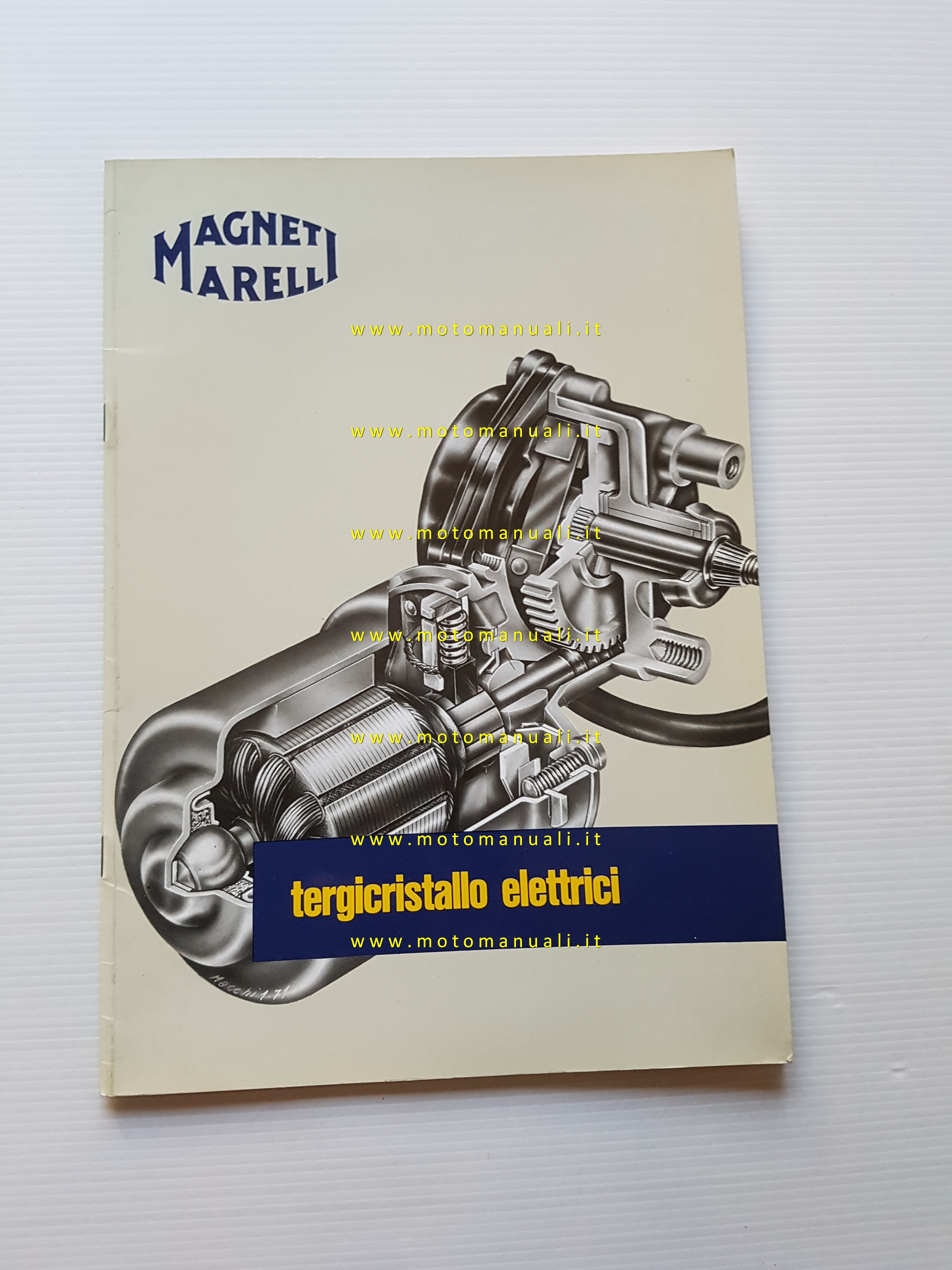 Manuali officina: Magneti Marelli manuale officina riparazione  tergicristalli auto 1971 originale