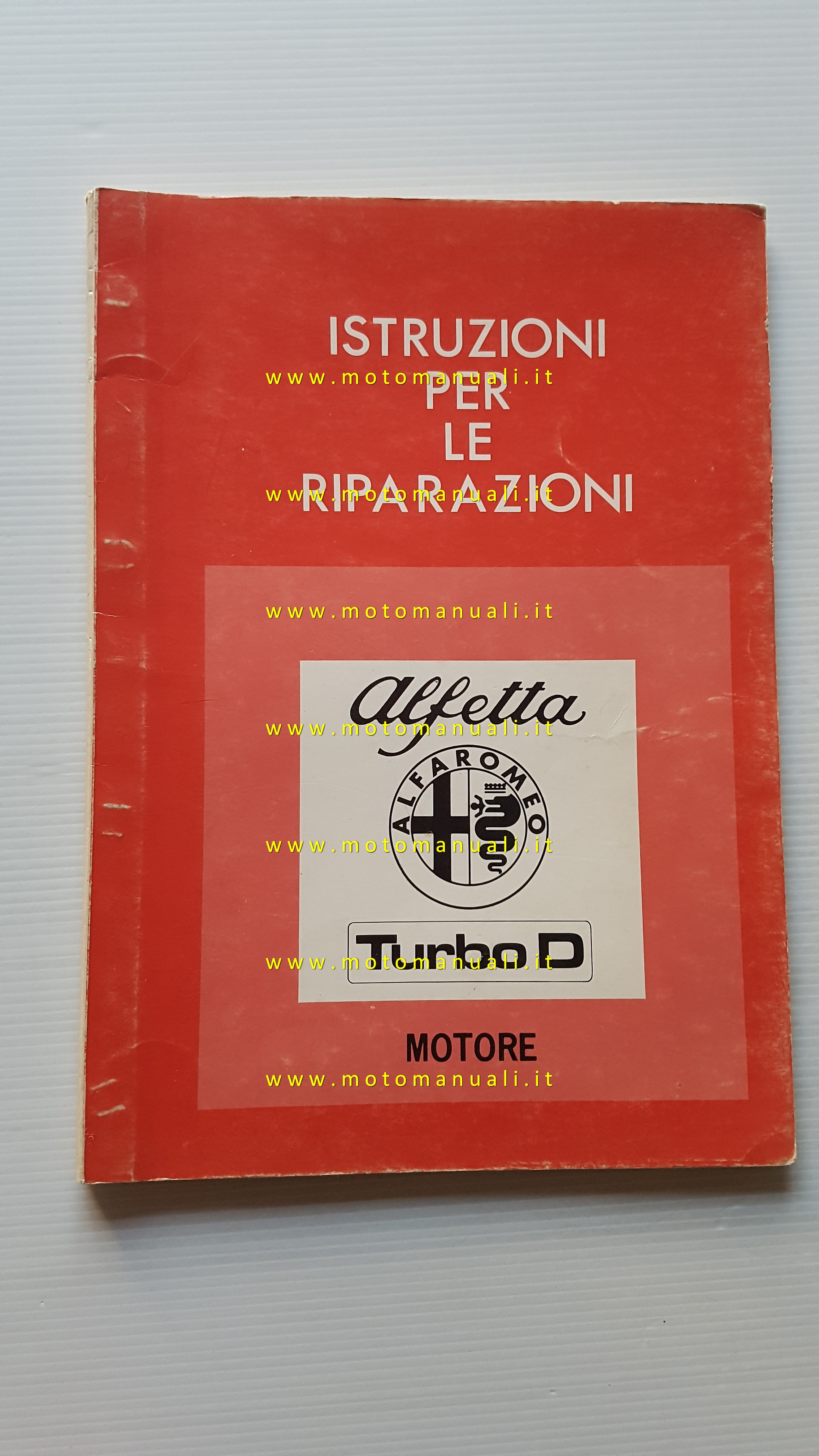 Alfa Romeo Alfetta Turbo D 1980 manuale officina MOTORE originale