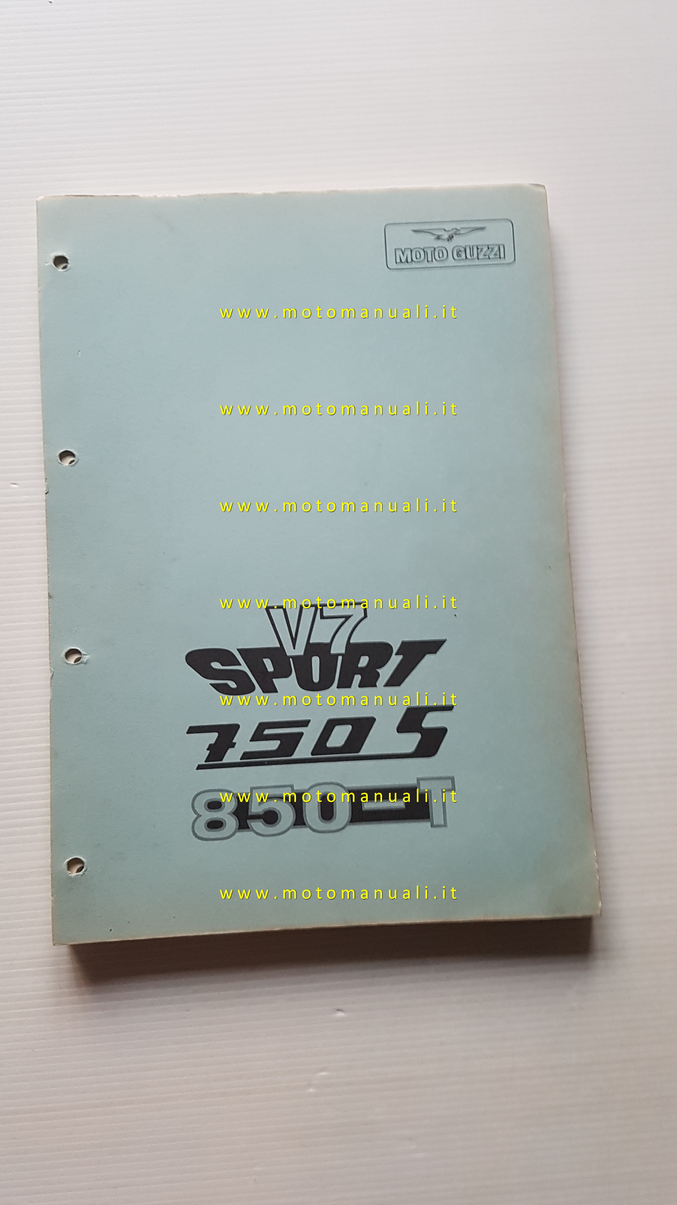 Moto Guzzi V7 Sport-750 S-850 T 1974 manuale officina originale workshop manual