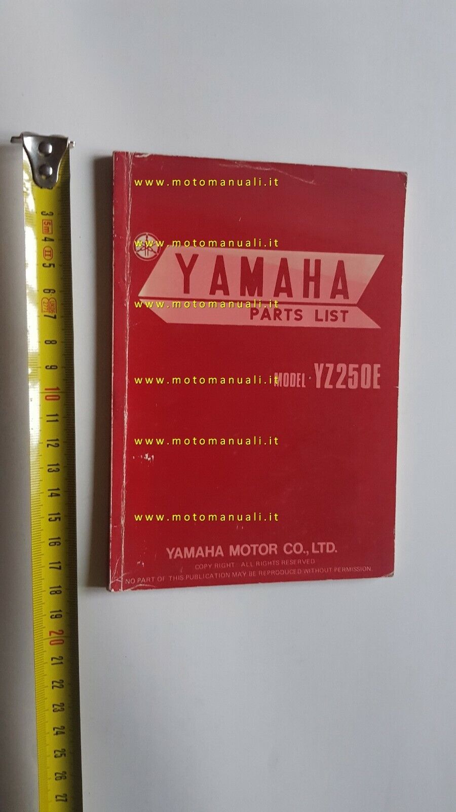 Yamaha YZ 250 E CROSS 1977 catalogo ricambi originale spare parts catalogue