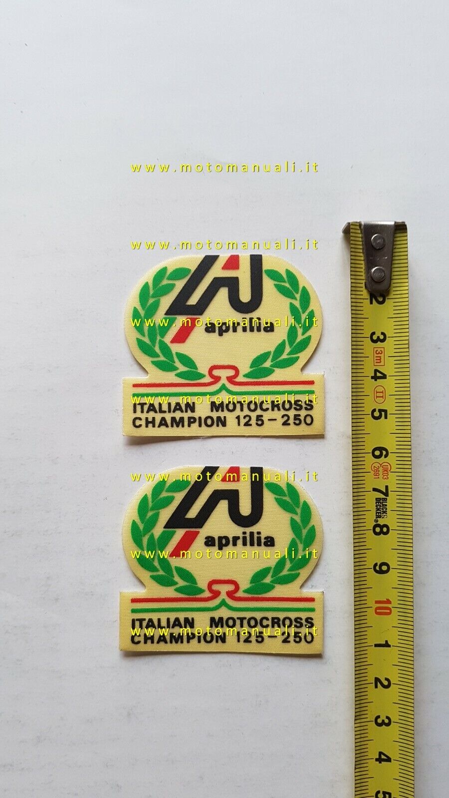 Aprilia lotto 2 adesivi pubblicitari Motocross Champion originali  stickers