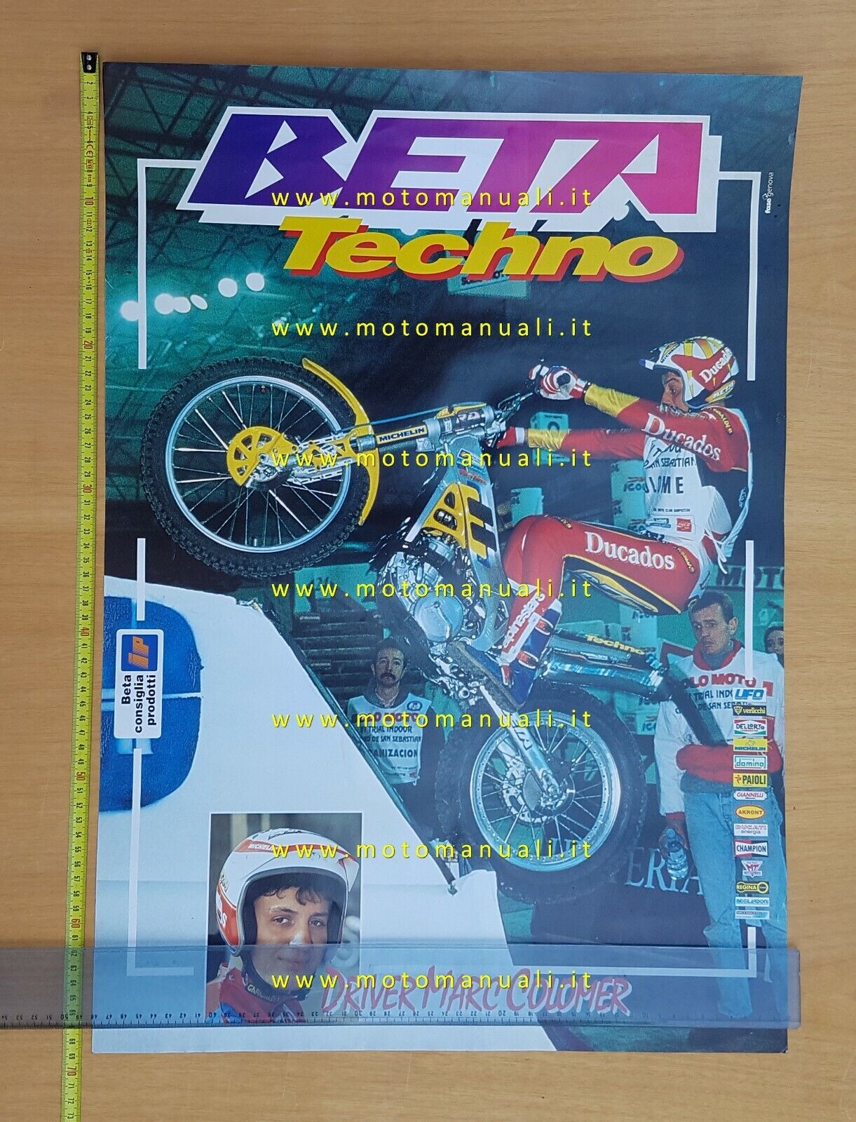BETA Techno Trial Colomer 1993 manifesto poster moto originale no depliant 