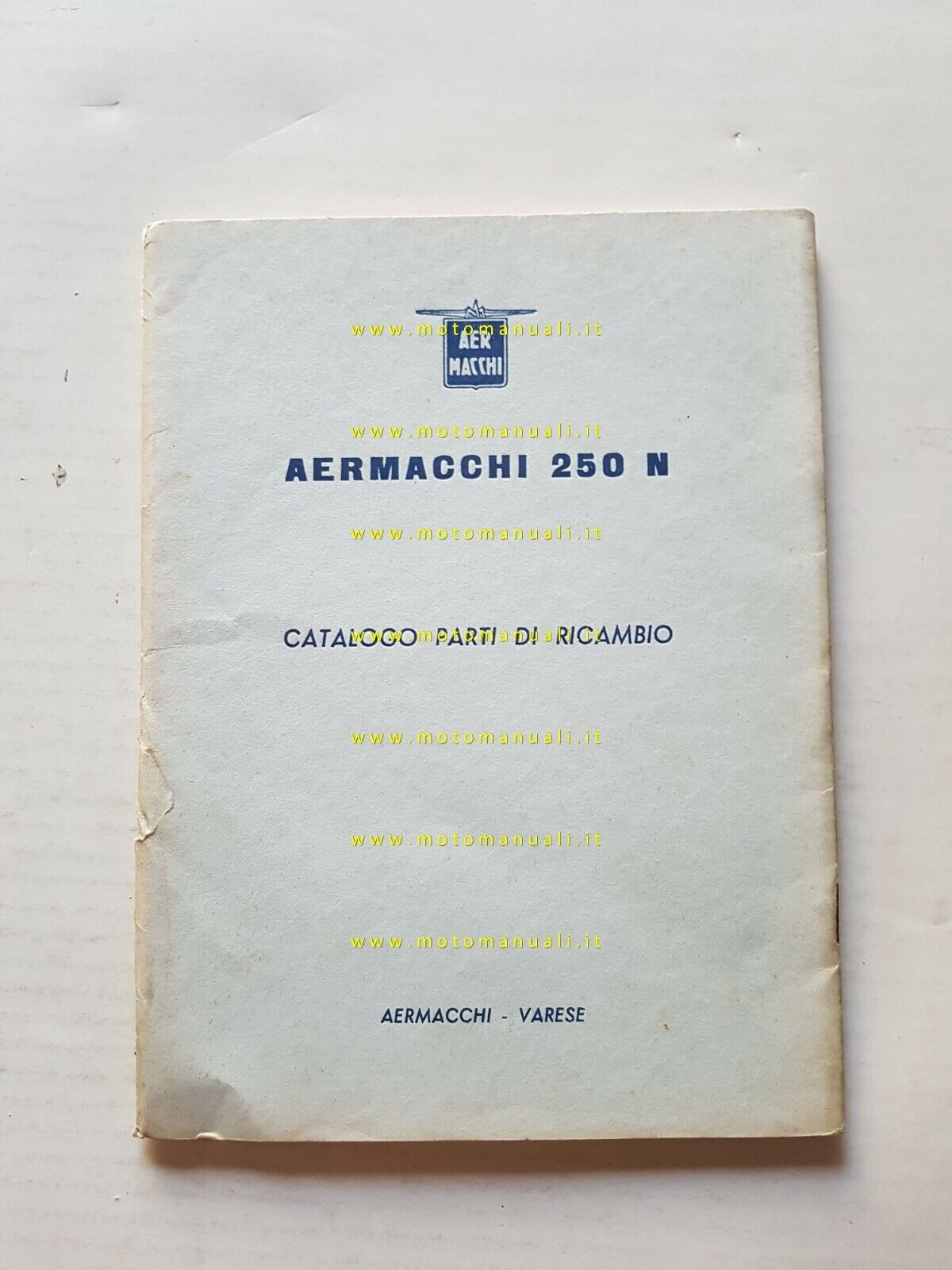 Aermacchi 250 N Ala Verde 1958 catalogo ricambi originale spare parts catalogue