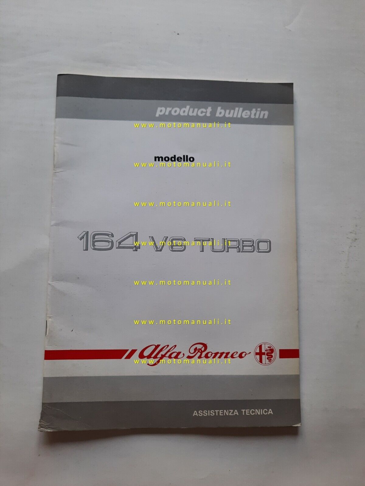 Alfa Romeo 164 V6 Turbo 1990 Product Bulletin manuale no depliant