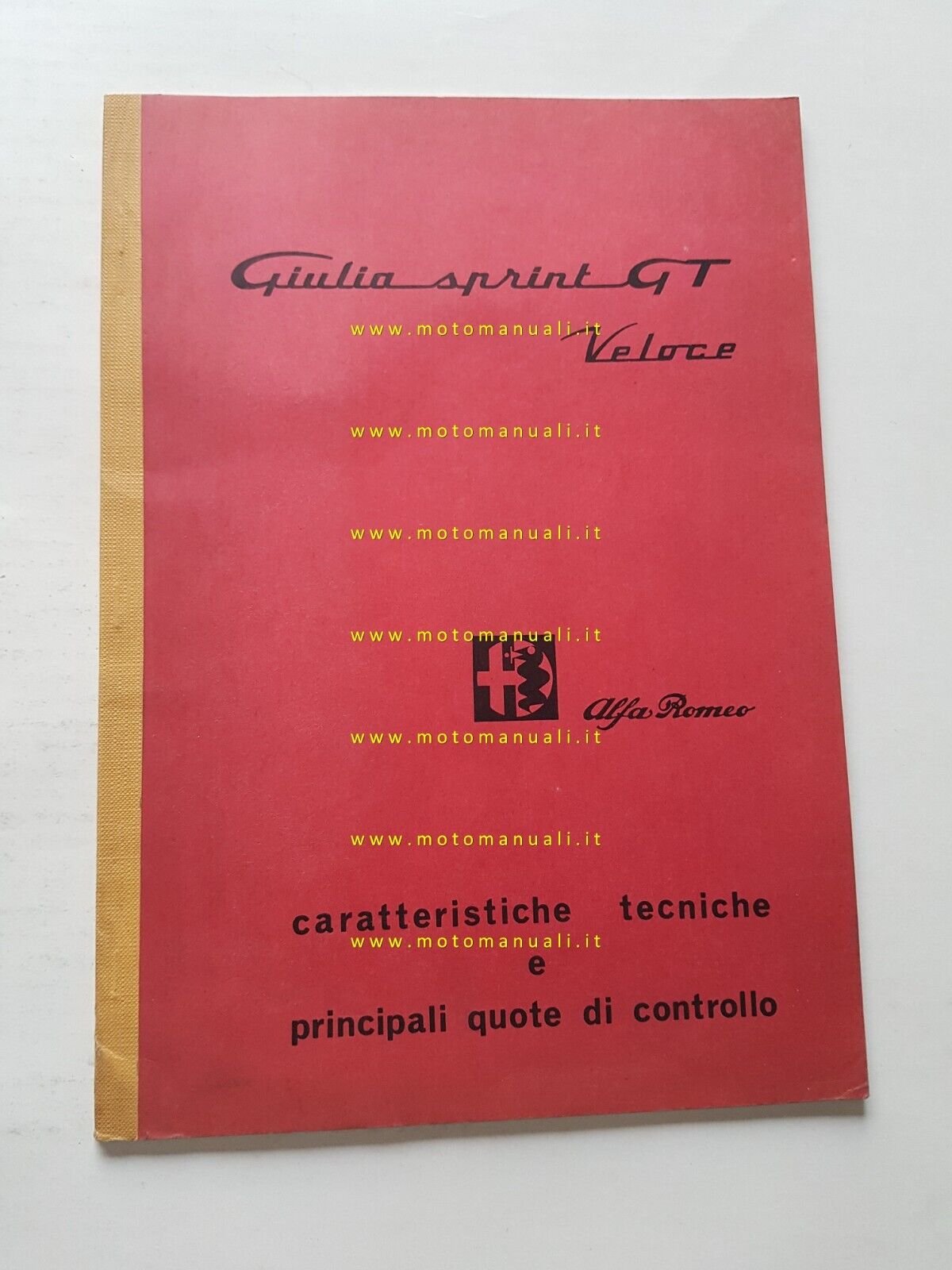 Alfa Romeo Giulia Sprint GT Veloce 1966 manuale officina caratteristiche