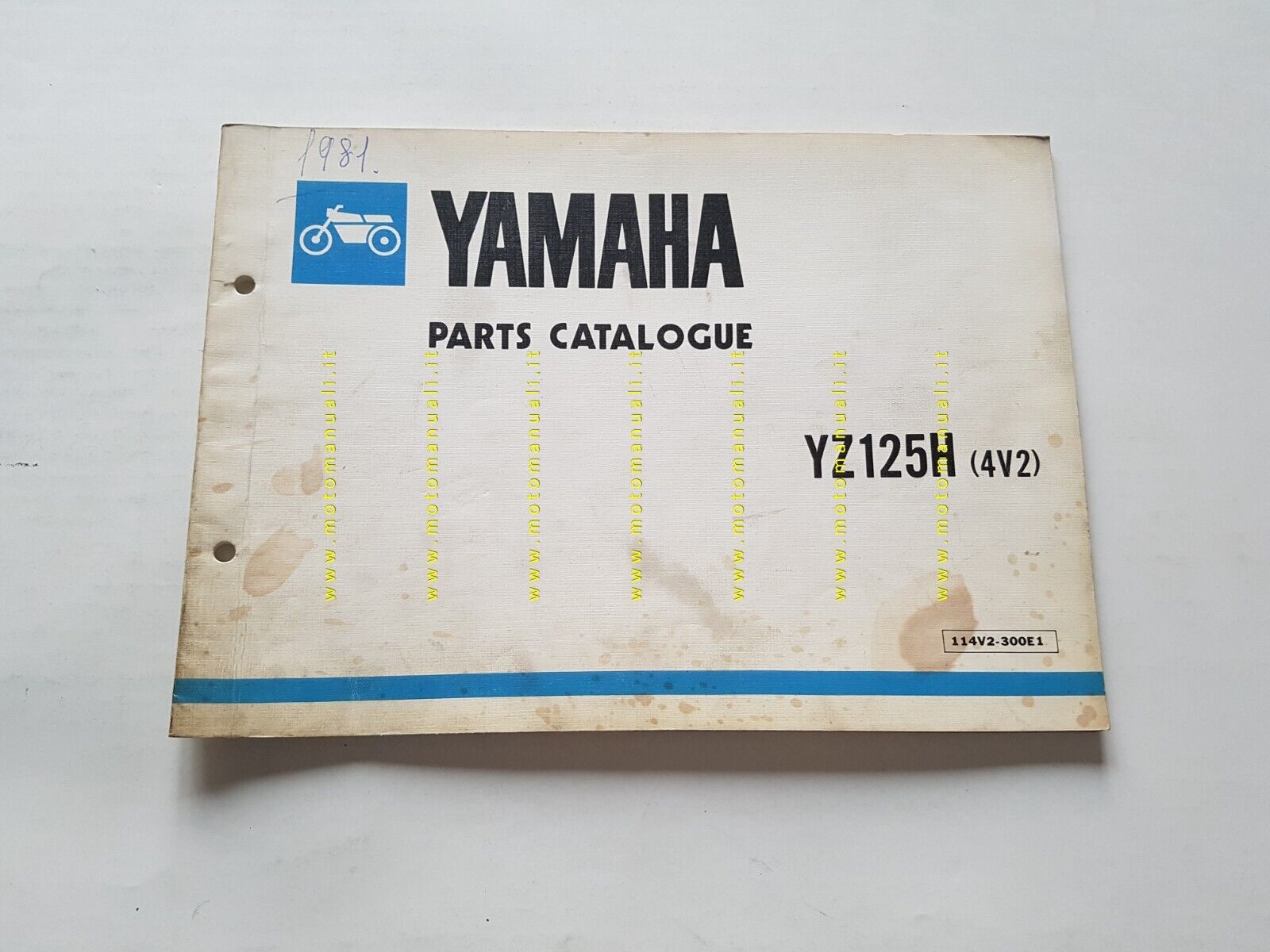 Yamaha YZ 125 H (4V2) 1980 catalogo ricambi ORIGINALE INGLESE spare parts list