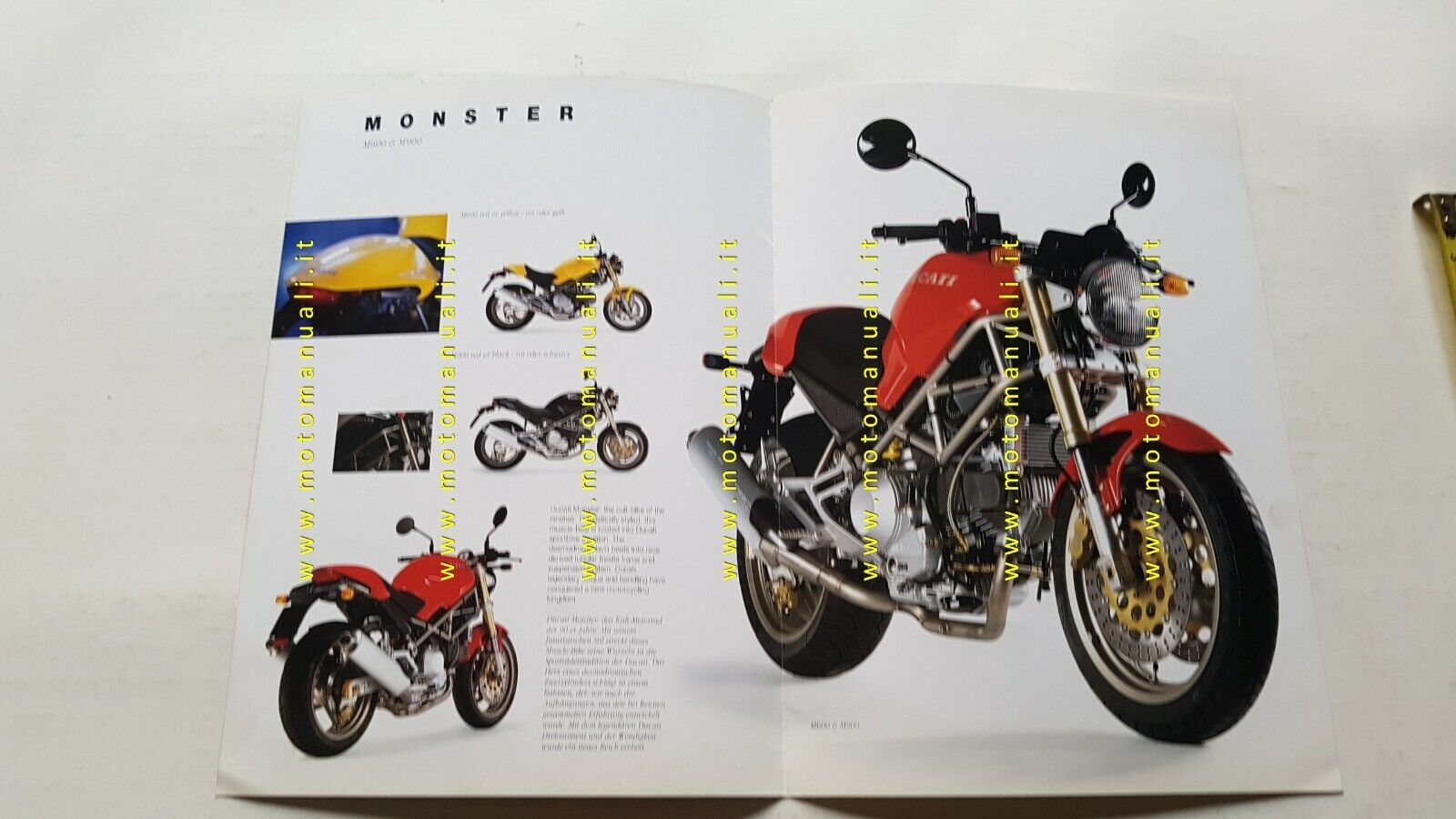Depliant Ducati MONSTER 900 600 1994 95 depliant originale brochure
