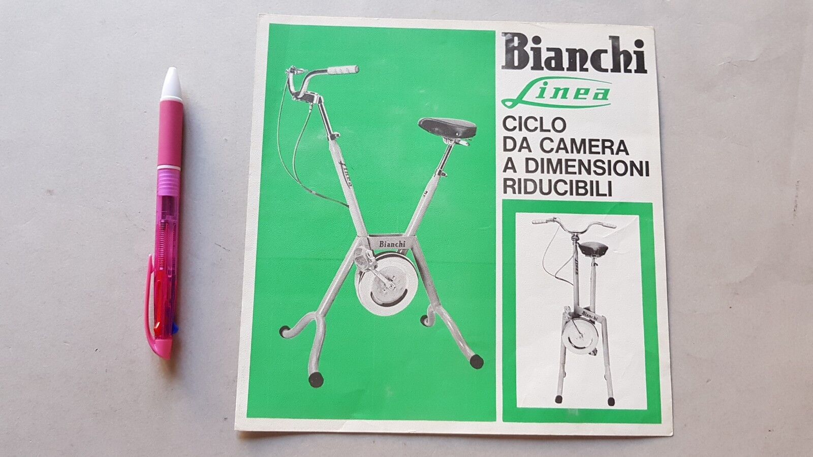 Bianchi bici da camera Linea cyclette depliant originale brochure