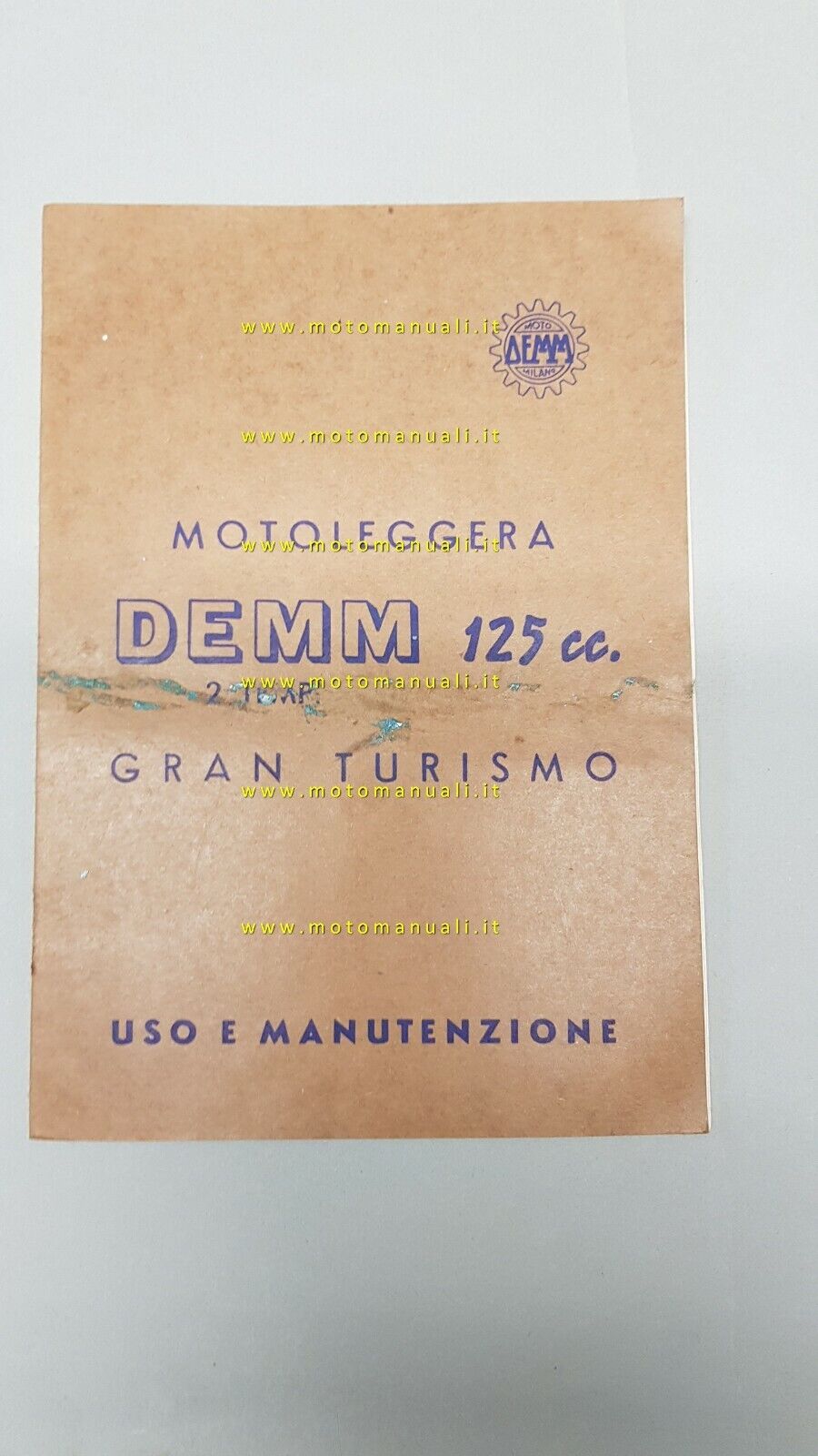 DEMM Gran Turismo 125 2 tempi manuale uso originale moto owner's manual