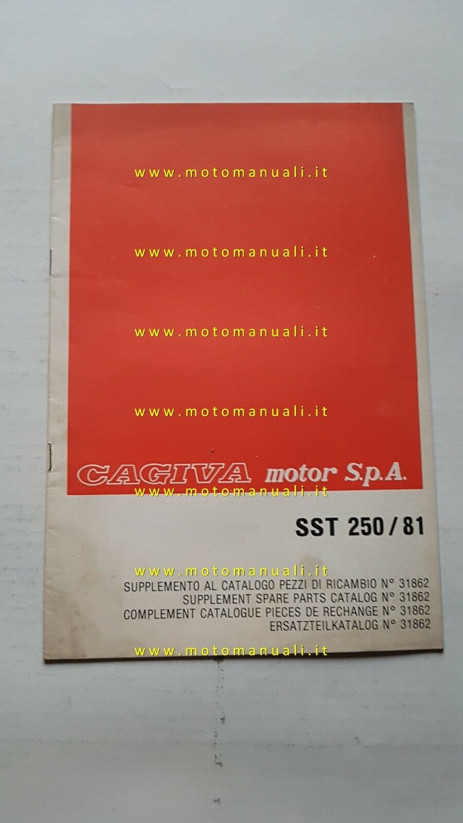  Cagiva-HD SST 250 1981 supplemento varianti catalogo ricambi SST 250 1980 