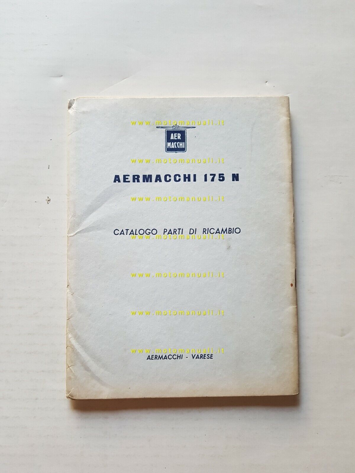 Aermacchi 175 N Ala Bianca 1958 catalogo ricambi originale spare parts catalog