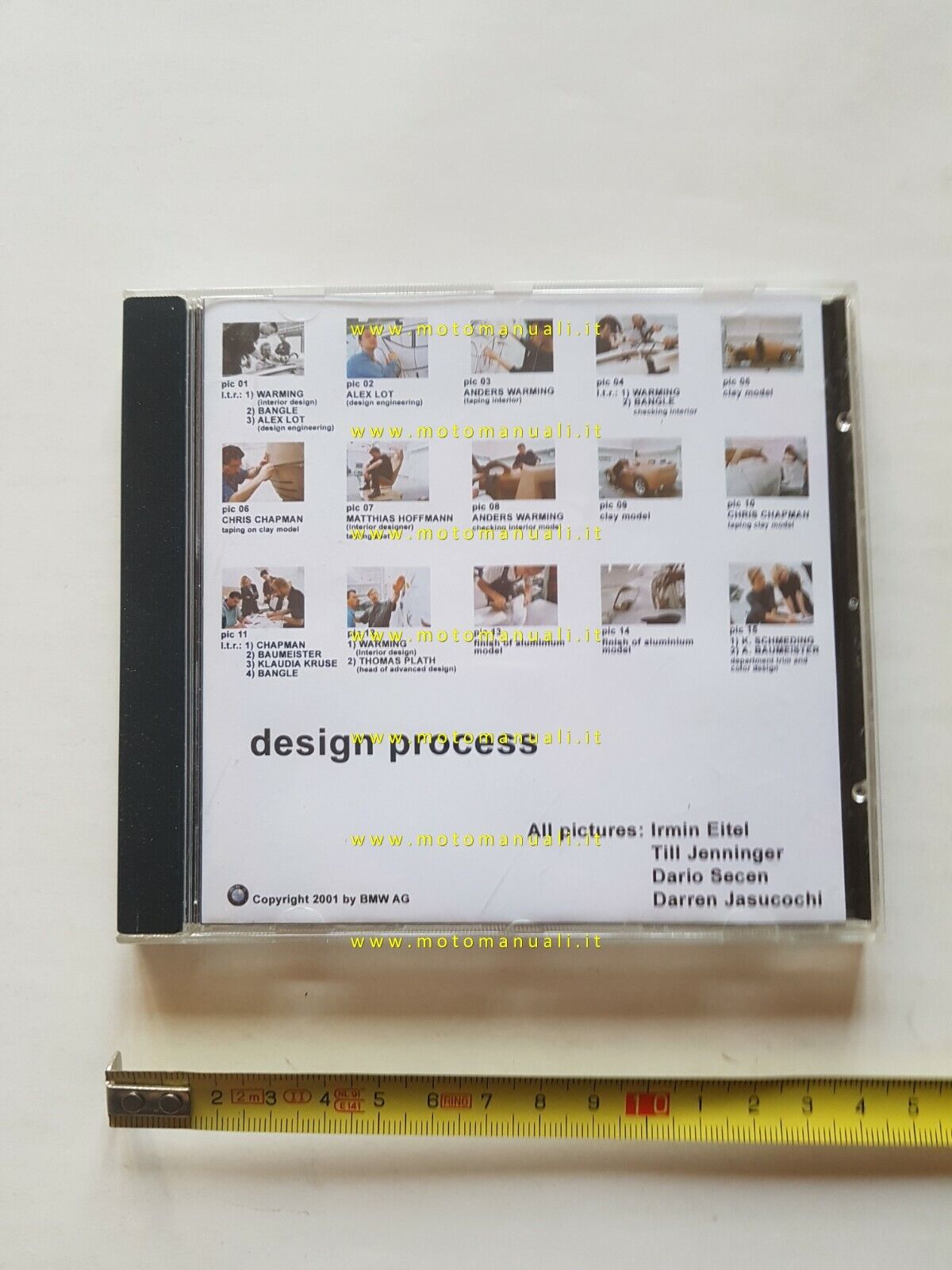 BMW X Coupè 2001 CD originale da cartella stampa immagini design process 