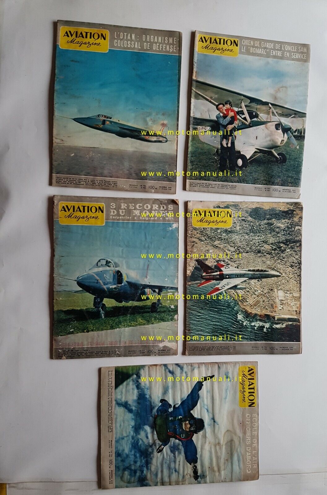Aviation magazine lotto 5 fascicoli 1958 Francese