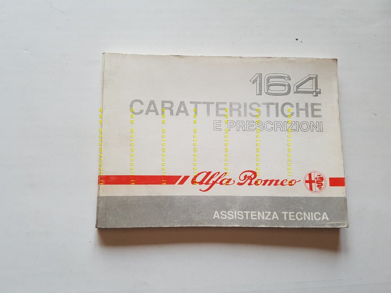 Alfa Romeo 164 modelli 1987 manuale officina caratteristiche prescriz. tecniche