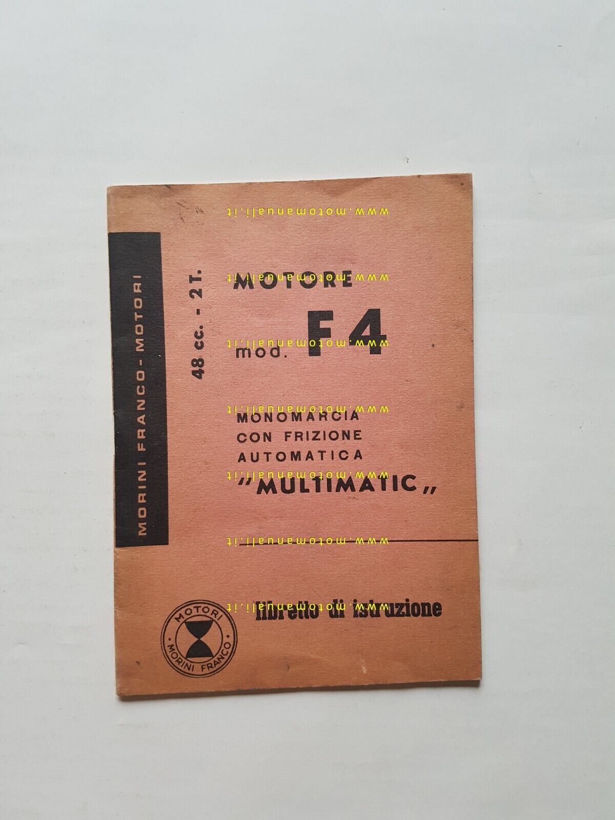 Franco Morini motore 50 F4 anni 60 manuale uso originale owner's manual