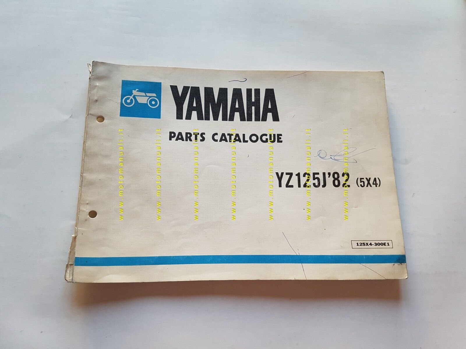 Yamaha YZ 125 J 1982 (5X4) catalogo ricambi originale spare parts catalogue