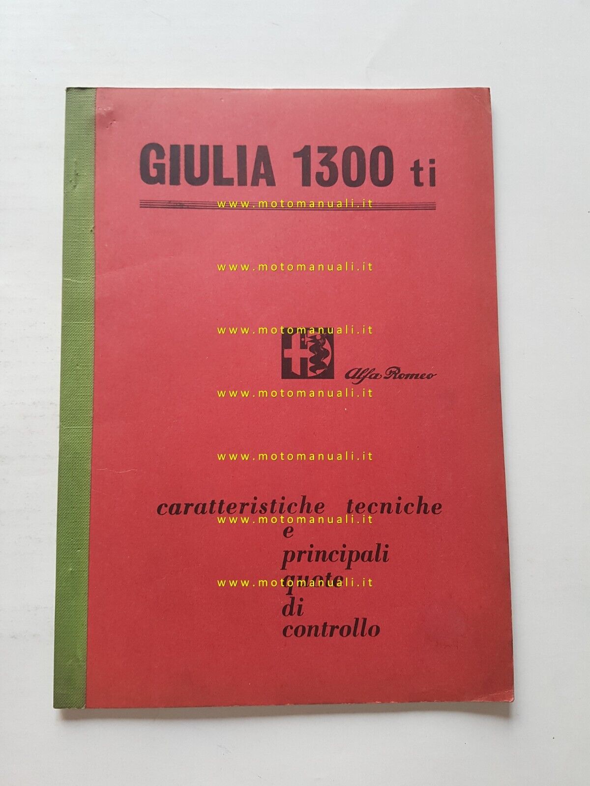 Alfa Romeo Giulia 1300 T1 1966 manuale officina caratteristiche tecniche