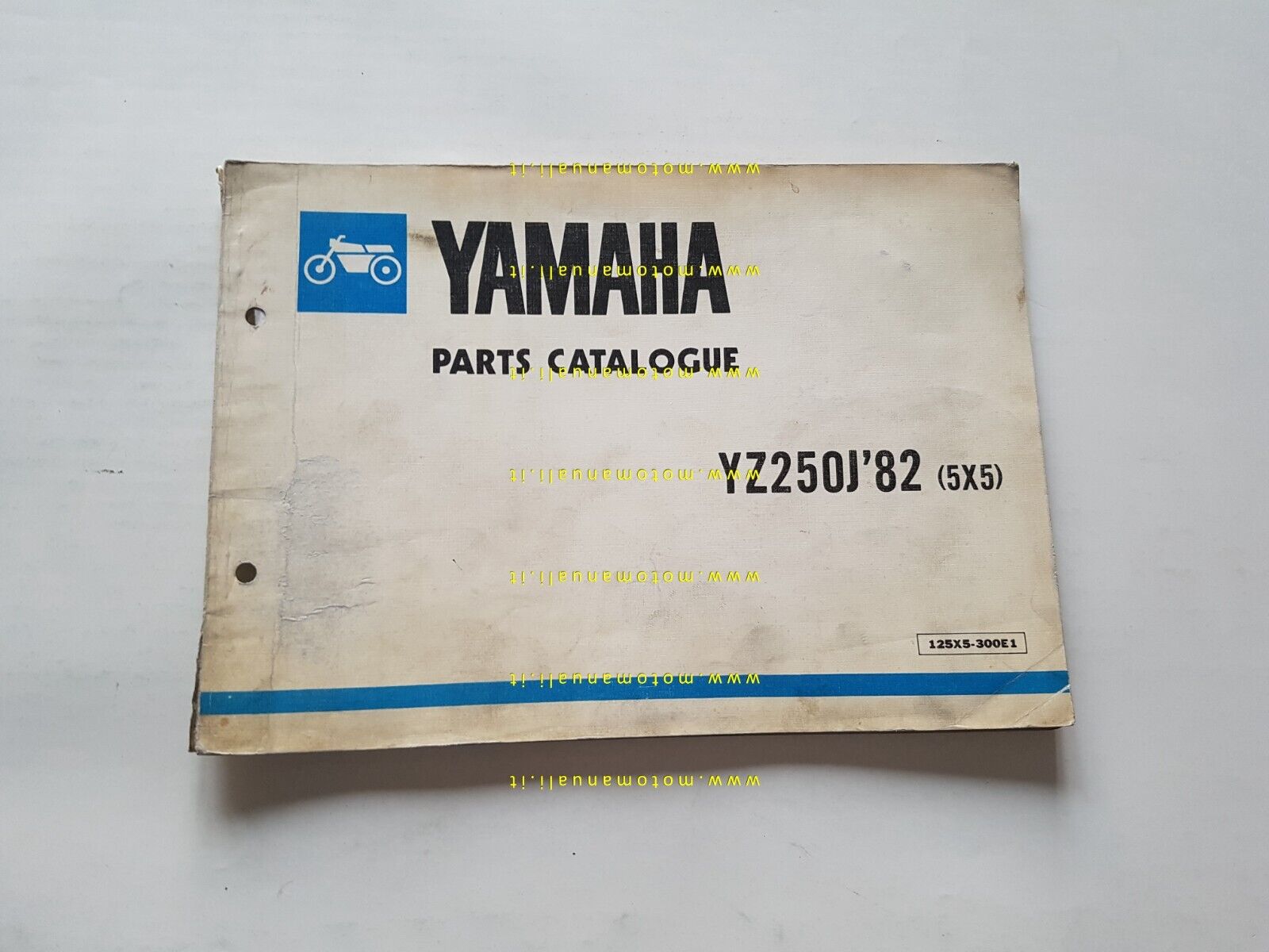 Yamaha YZ 250 J (5X5) 1982 catalogo ricambi ORIGINALE INGLESE spare parts list