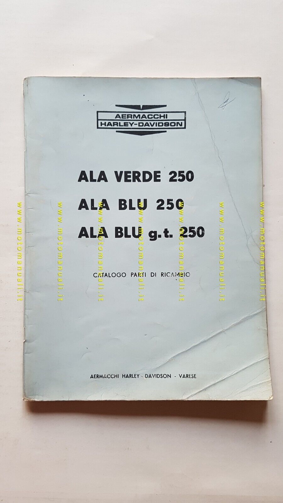 Aermacchi 250 Ala Verde-Blu-GT 1969 catalogo ricambi originale parts catalogue