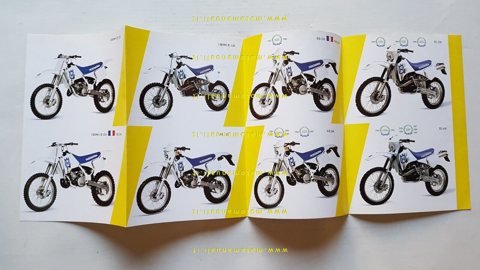 Depliant Husqvarna produzione modelli Cross Enduro 1991 depliant moto originale brochure
