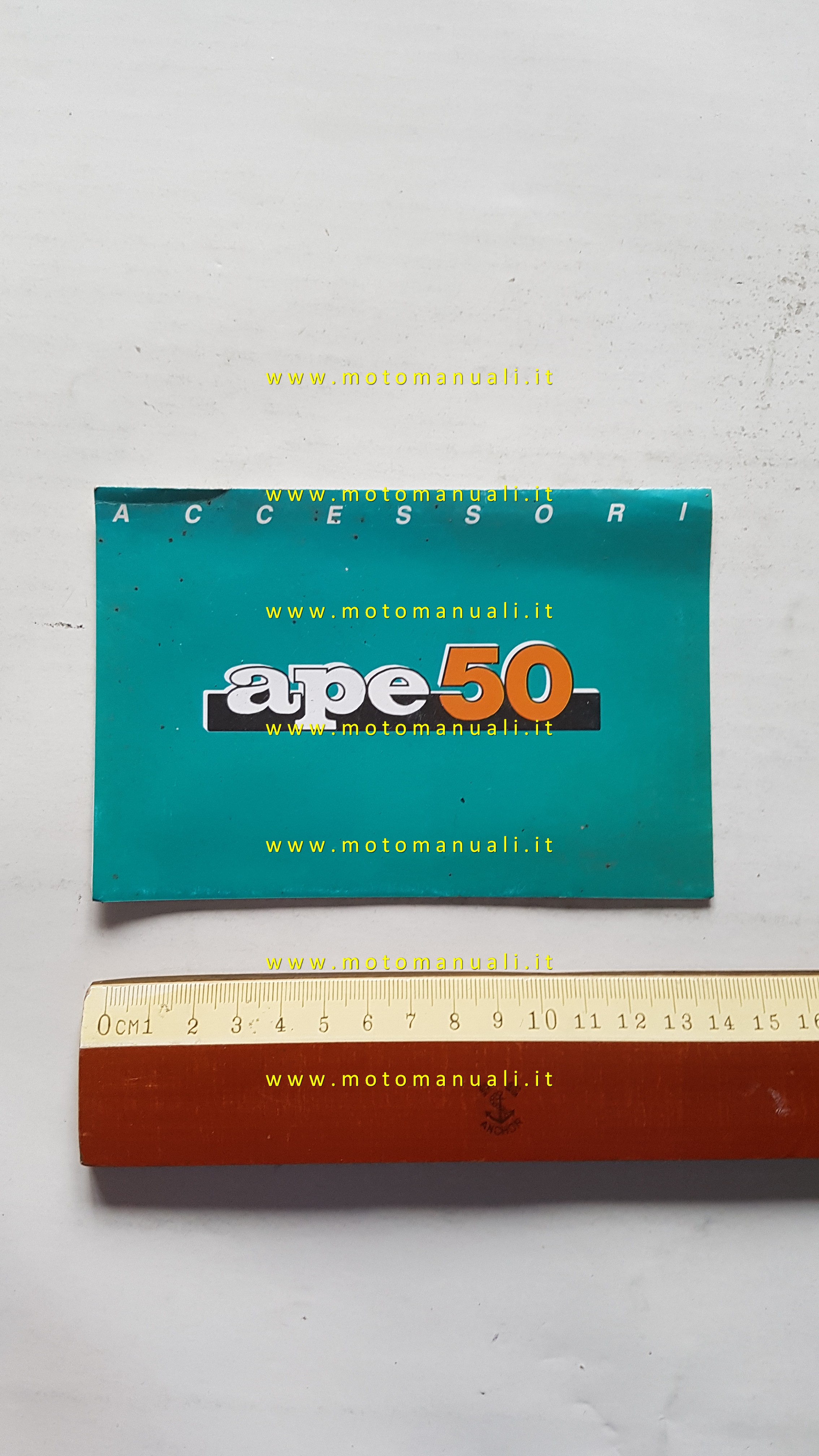 Depliant: Piaggio Ape 50 Accessori anni 90 depliant originale italiano