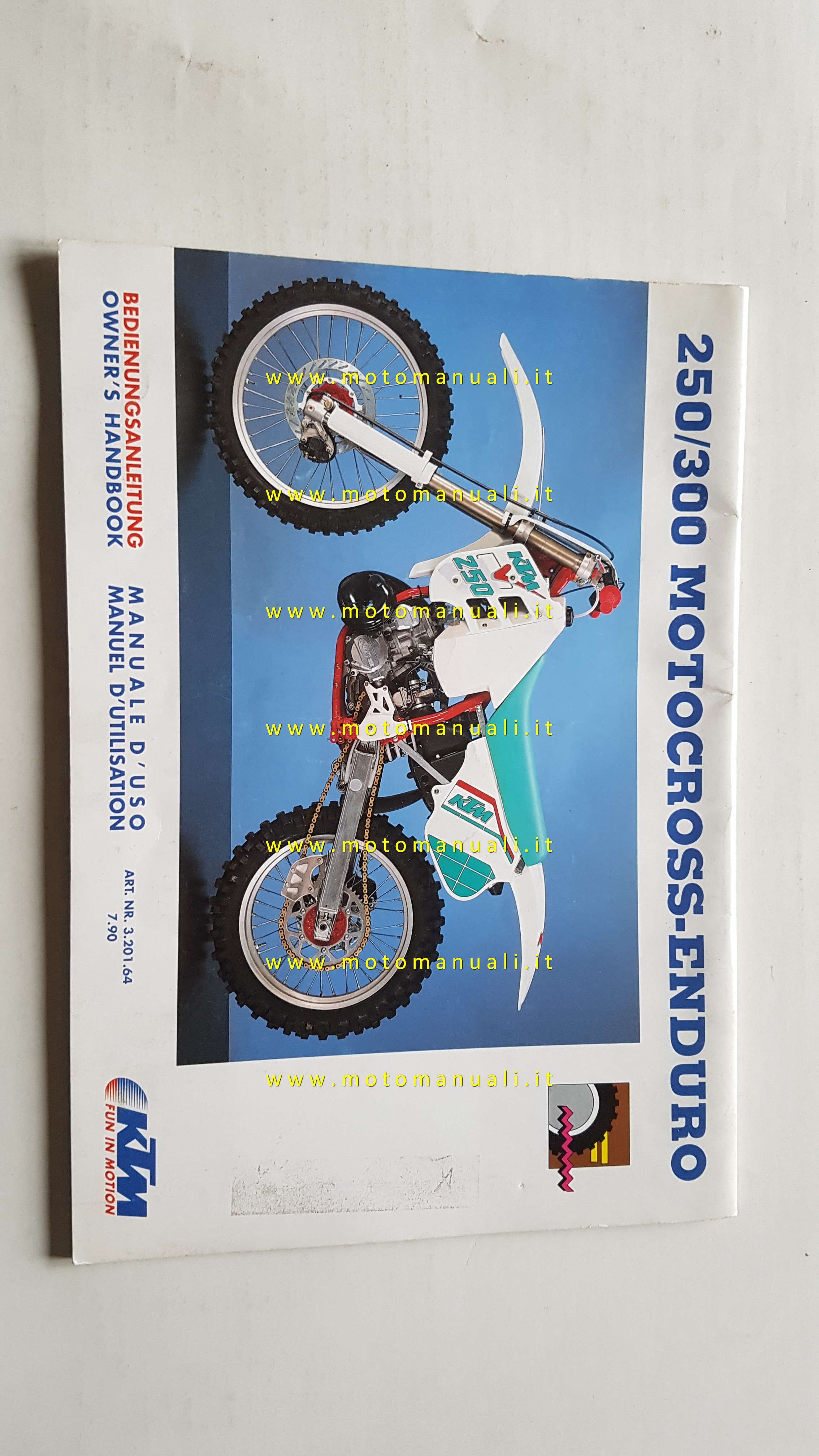 Manuali officina KTM 250 300 Cross Enduro 1990 Manuale uso